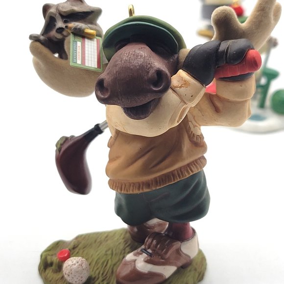 Hallmark Christmas Ornaments 4 Golfers Santa Moose Gopher Mouse 1999 2003  2005 - Picture 4 of 15